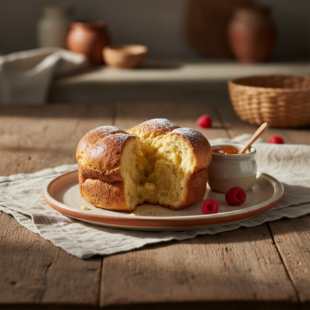 Ảnh món Bánh mì bơ trứng brioche