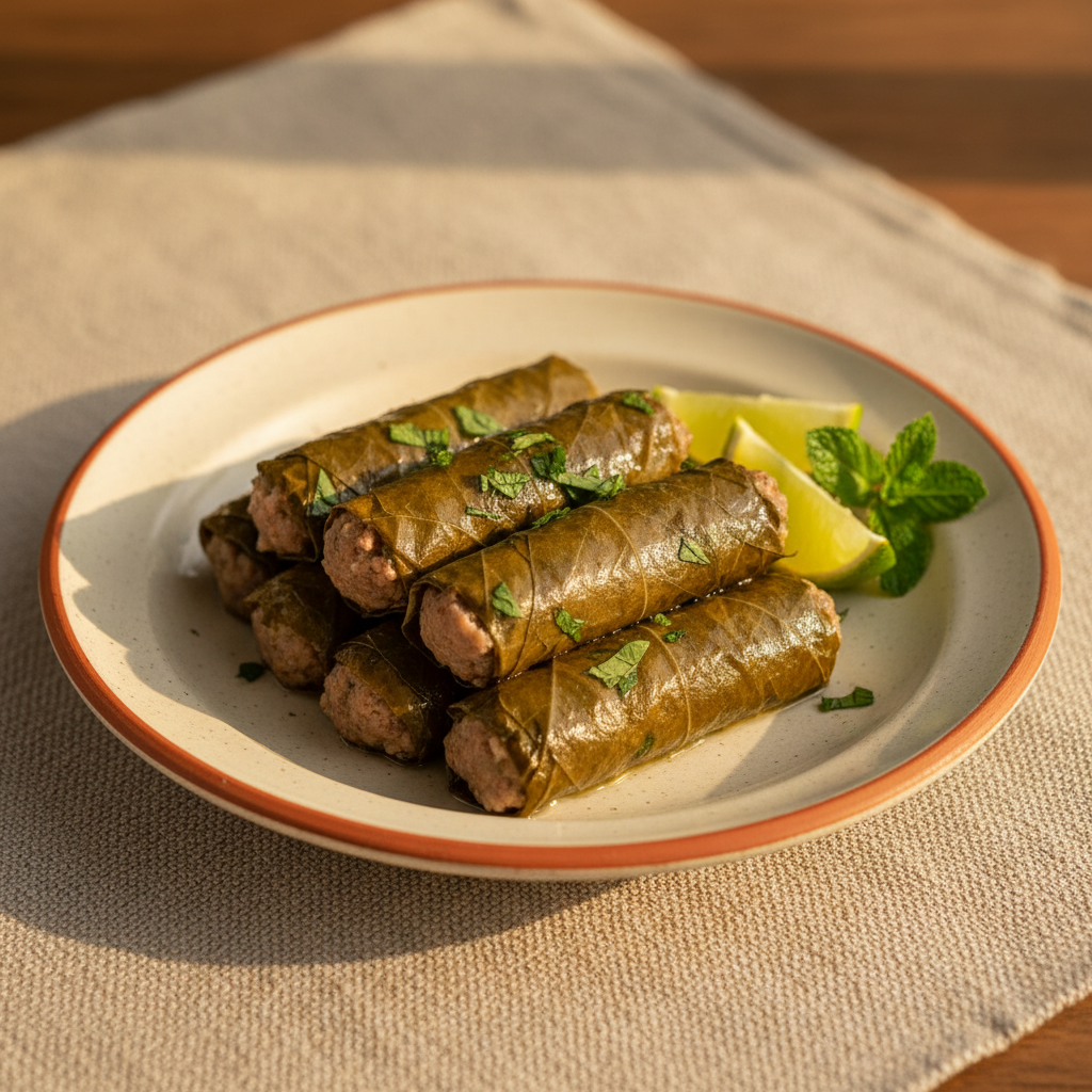 Ảnh món Lá nho cuốn thịt cừu Dolma