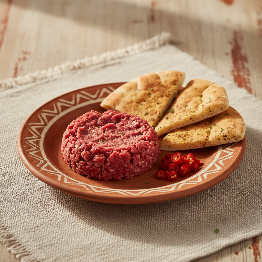 Ảnh món Kibbeh thịt cừu tươi giã Nayyeh