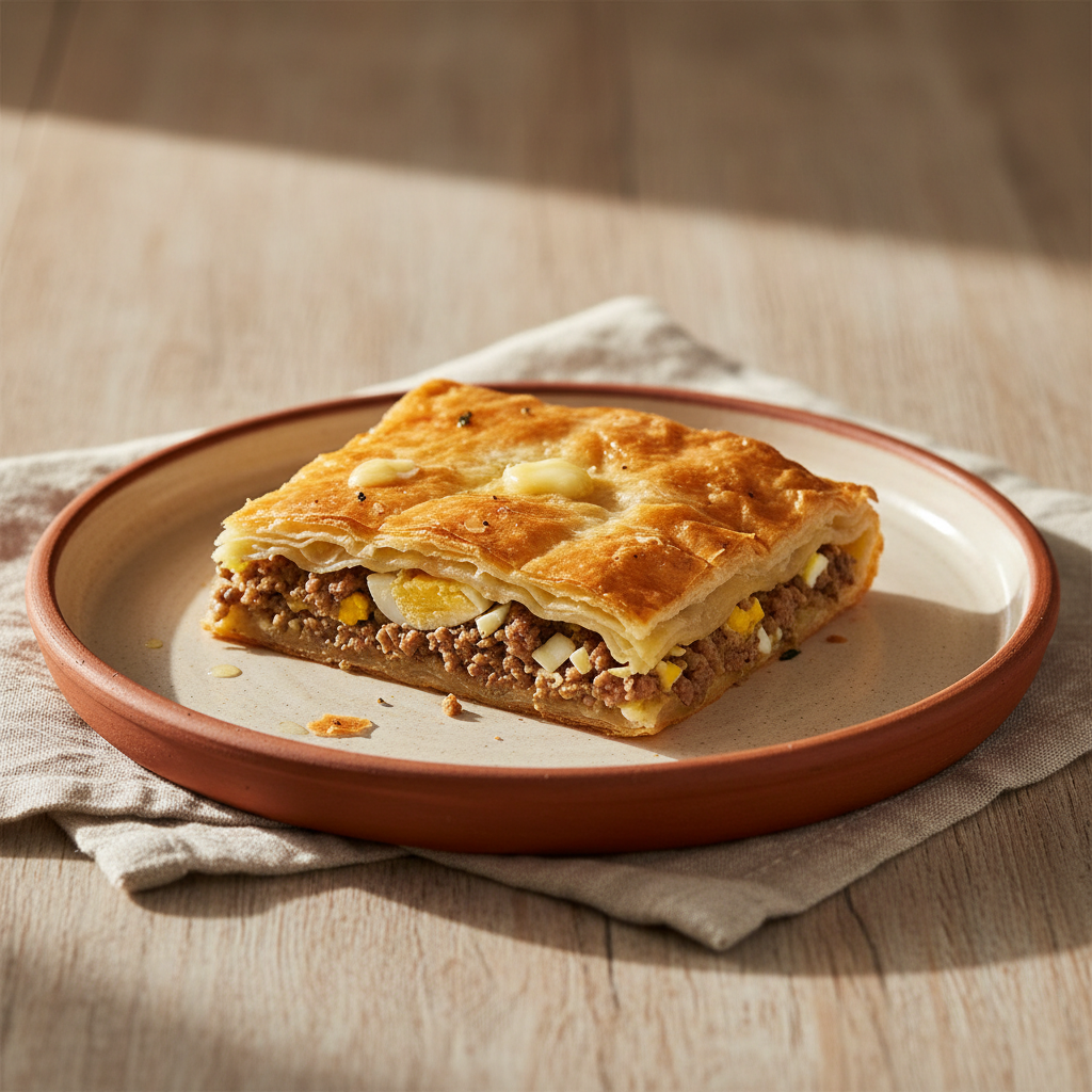 Ảnh món Börek khay nhiều lớp nhân thịt