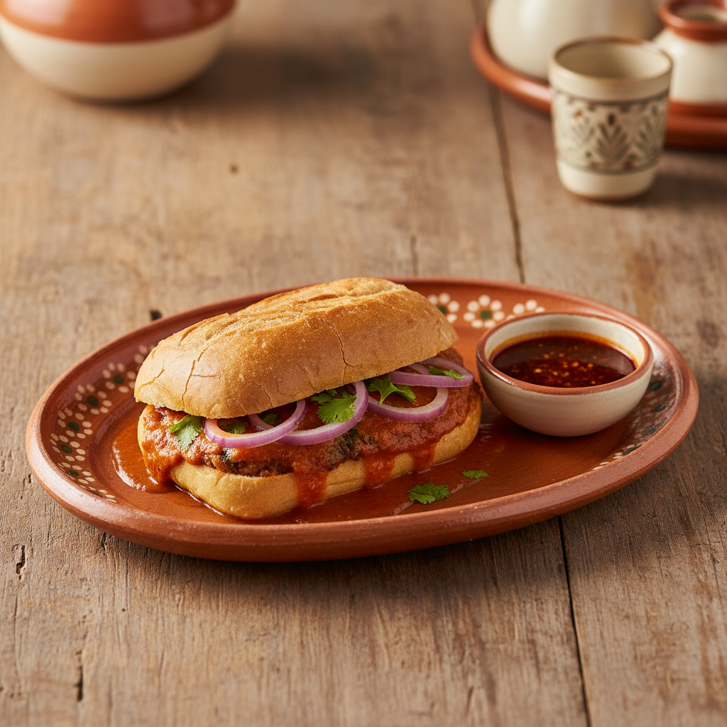Ảnh món Bánh mì kẹp heo chan sốt ớt Guadalajara