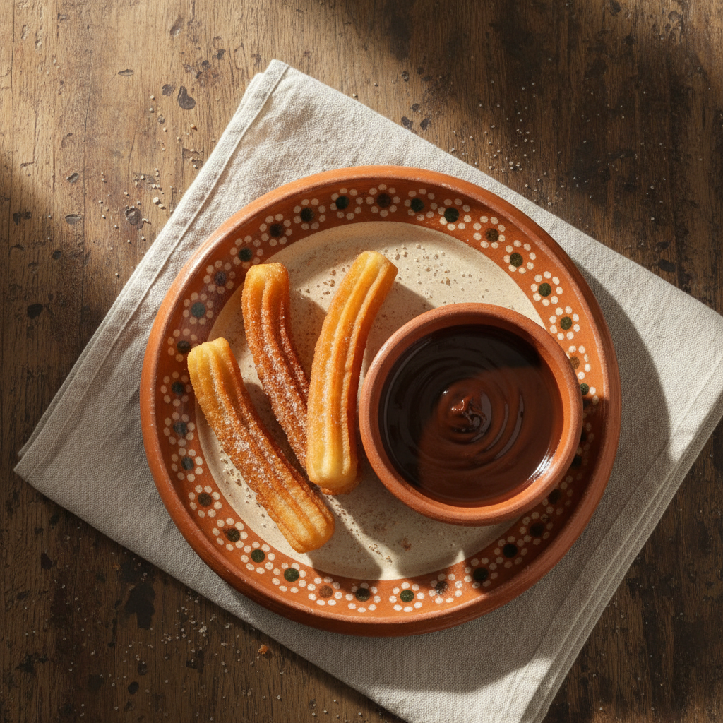 Ảnh món Bánh churros chấm sô cô la