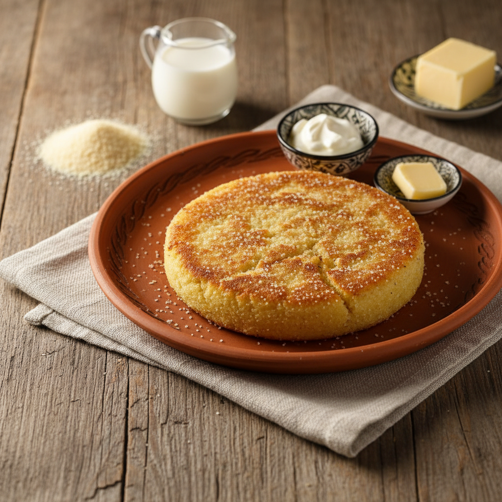 Ảnh món Bánh semolina áp chảo Harcha