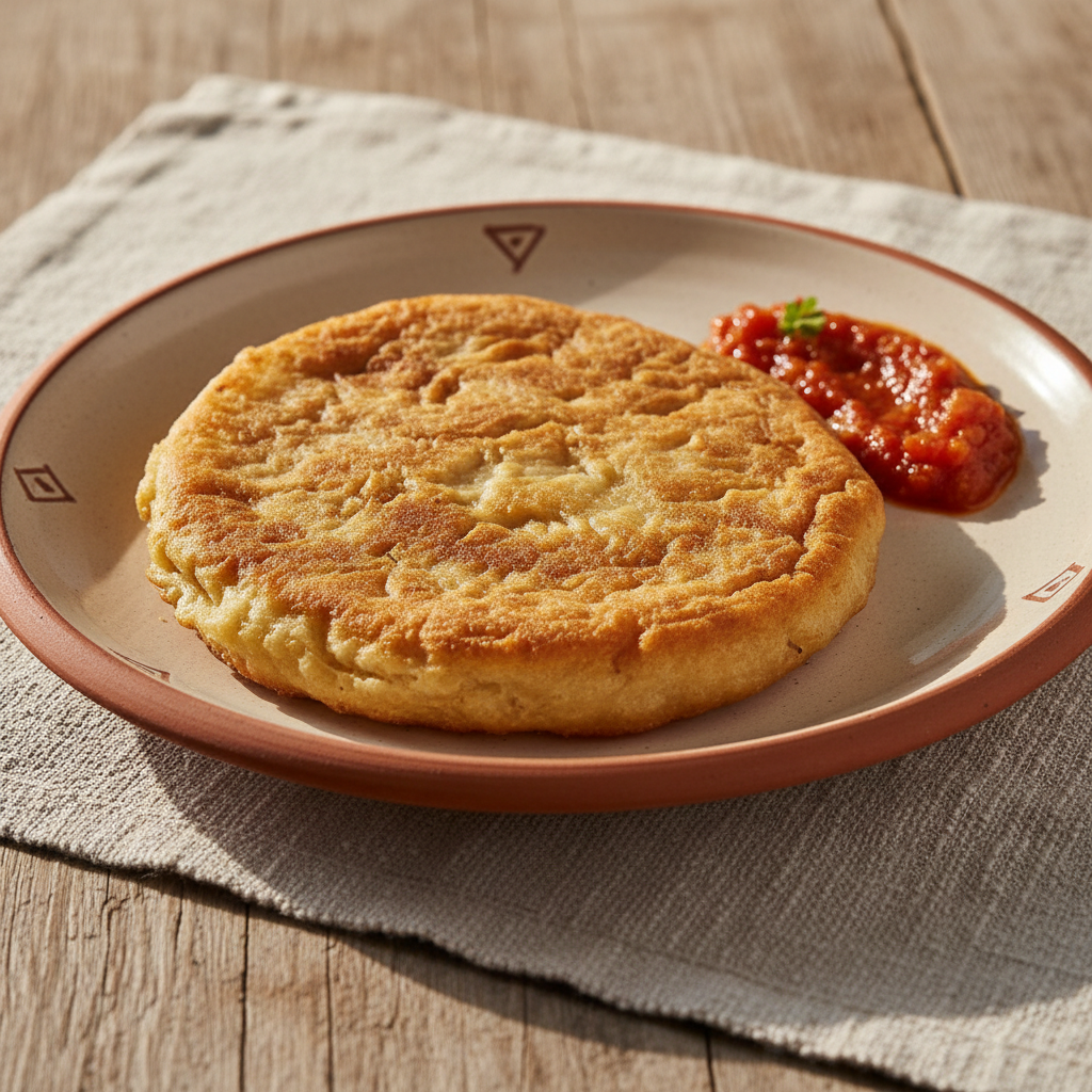 Ảnh món Bánh semolina nhân hành cà chua Mhadjeb