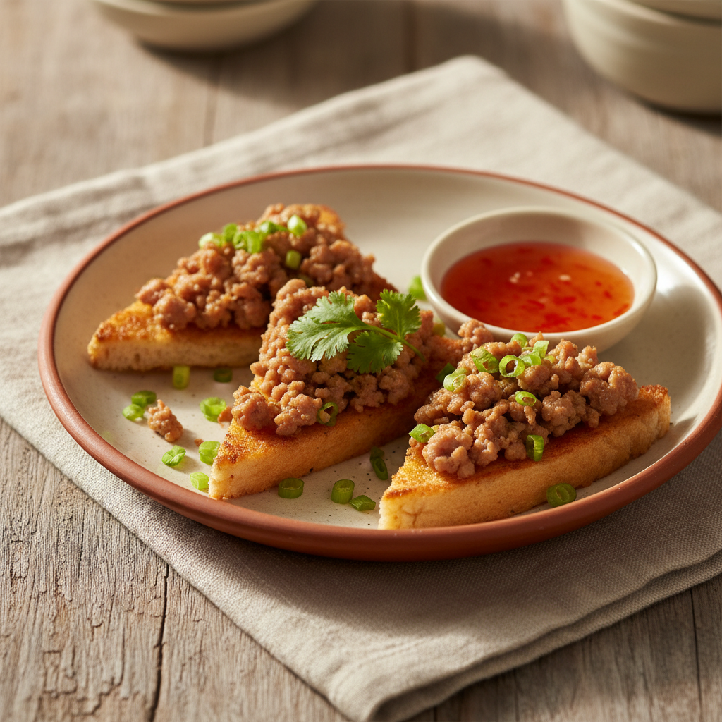 Ảnh món Bánh mì chiên thịt heo Thái