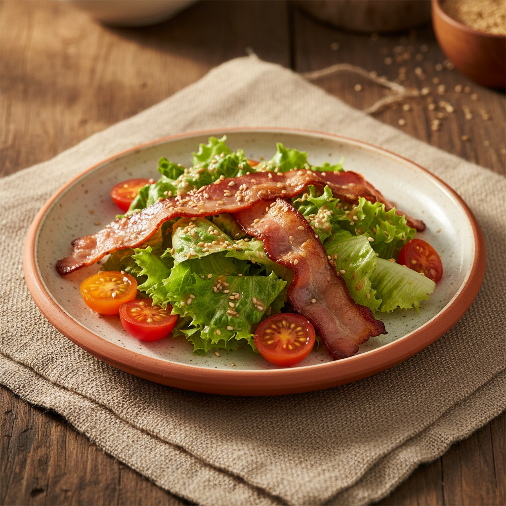 Ảnh món Salad bacon xốt mè rang