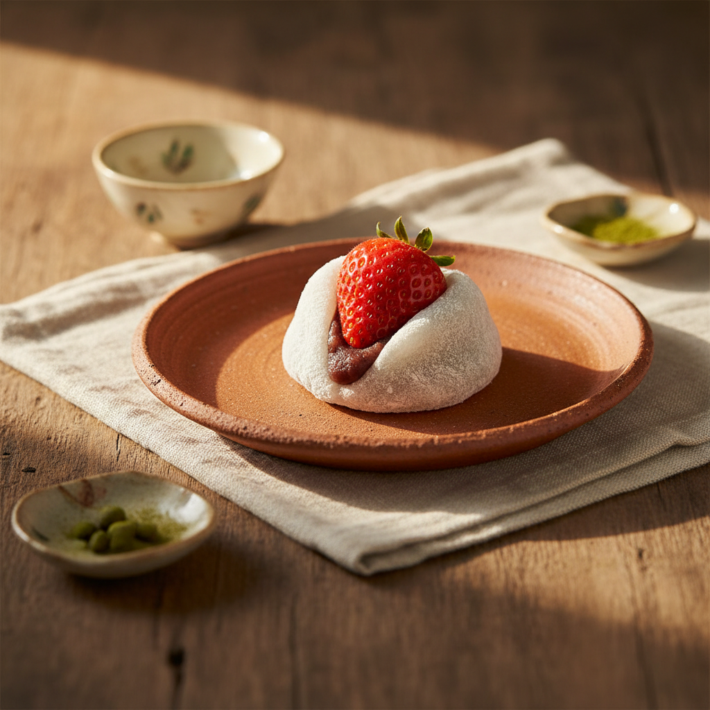 Ảnh món Bánh mochi nhân dâu tây Ichigo daifuku