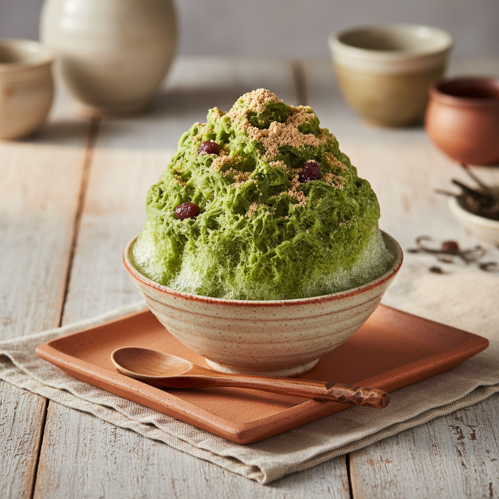 Ảnh món Đá bào matcha đậu đỏ Kakigori