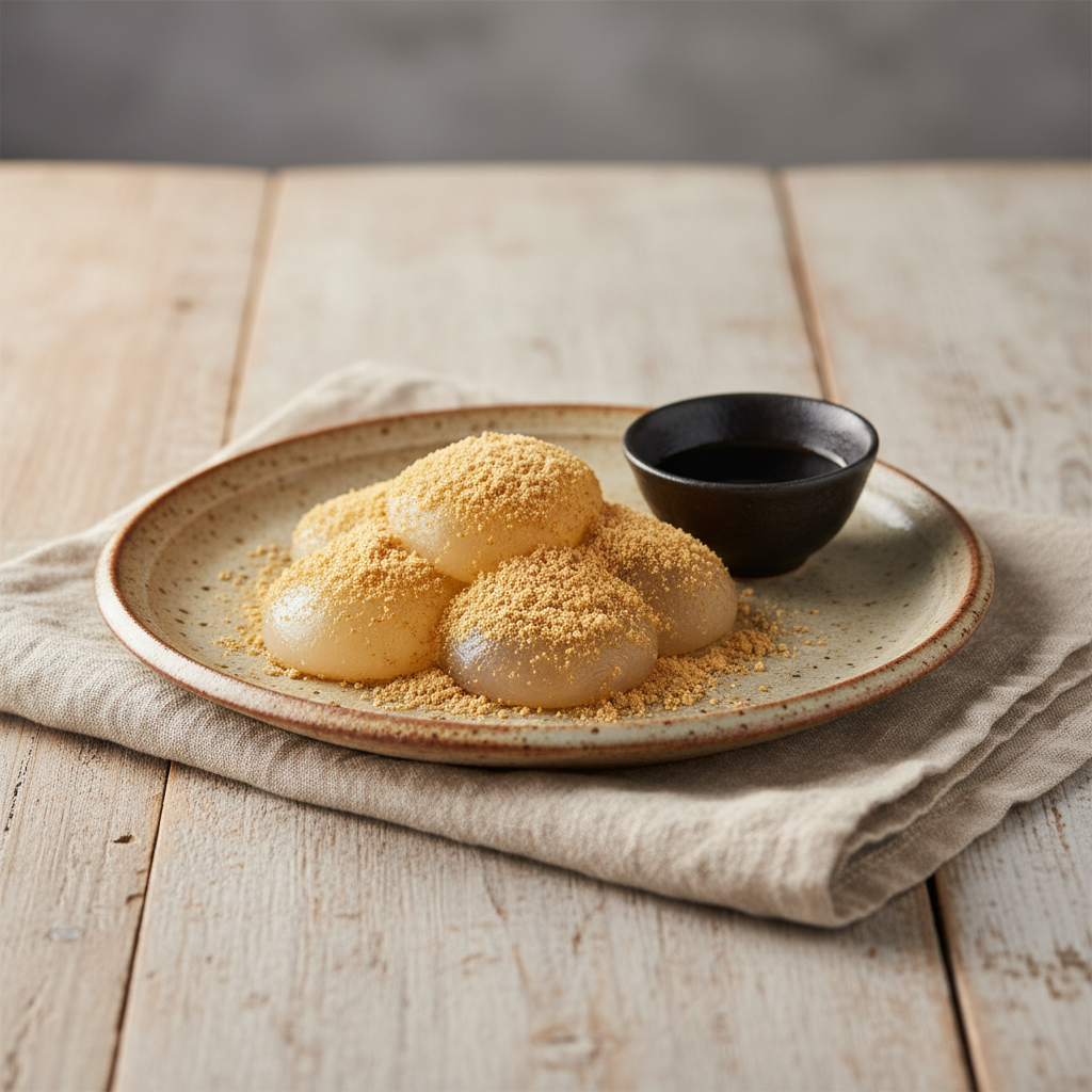 Ảnh món Bánh dẻo phủ bột đậu nành Warabimochi