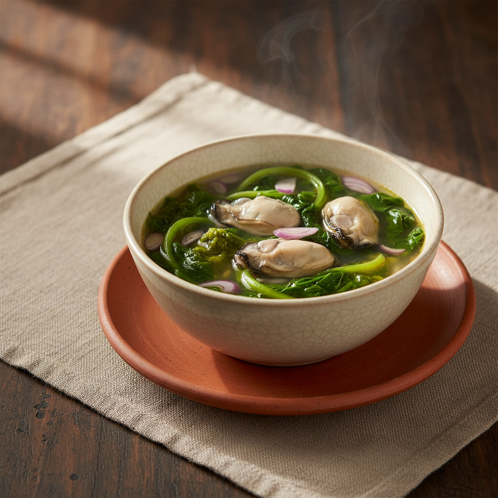 Ảnh món Canh hàu cải bẹ xanh
