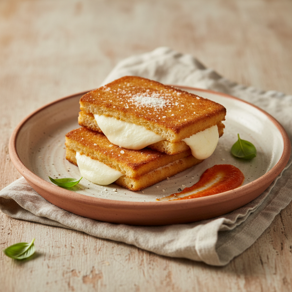 Ảnh món Bánh mì kẹp phô mai mozzarella chiên
