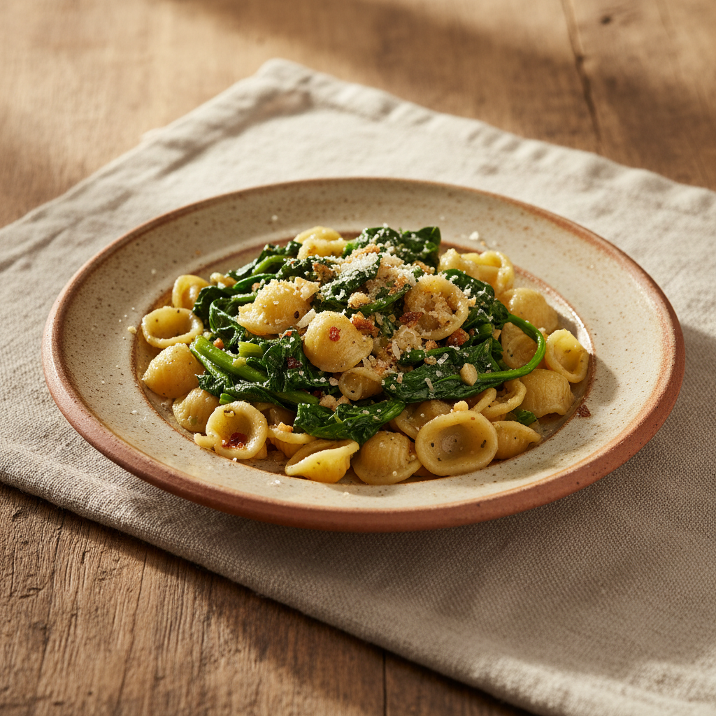 Ảnh món Mì orecchiette xào cải ngồng kiểu Puglia