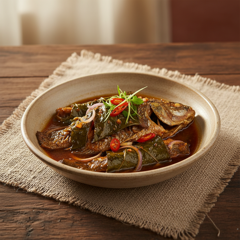 Ảnh món Cá rô phi kho lá lốt