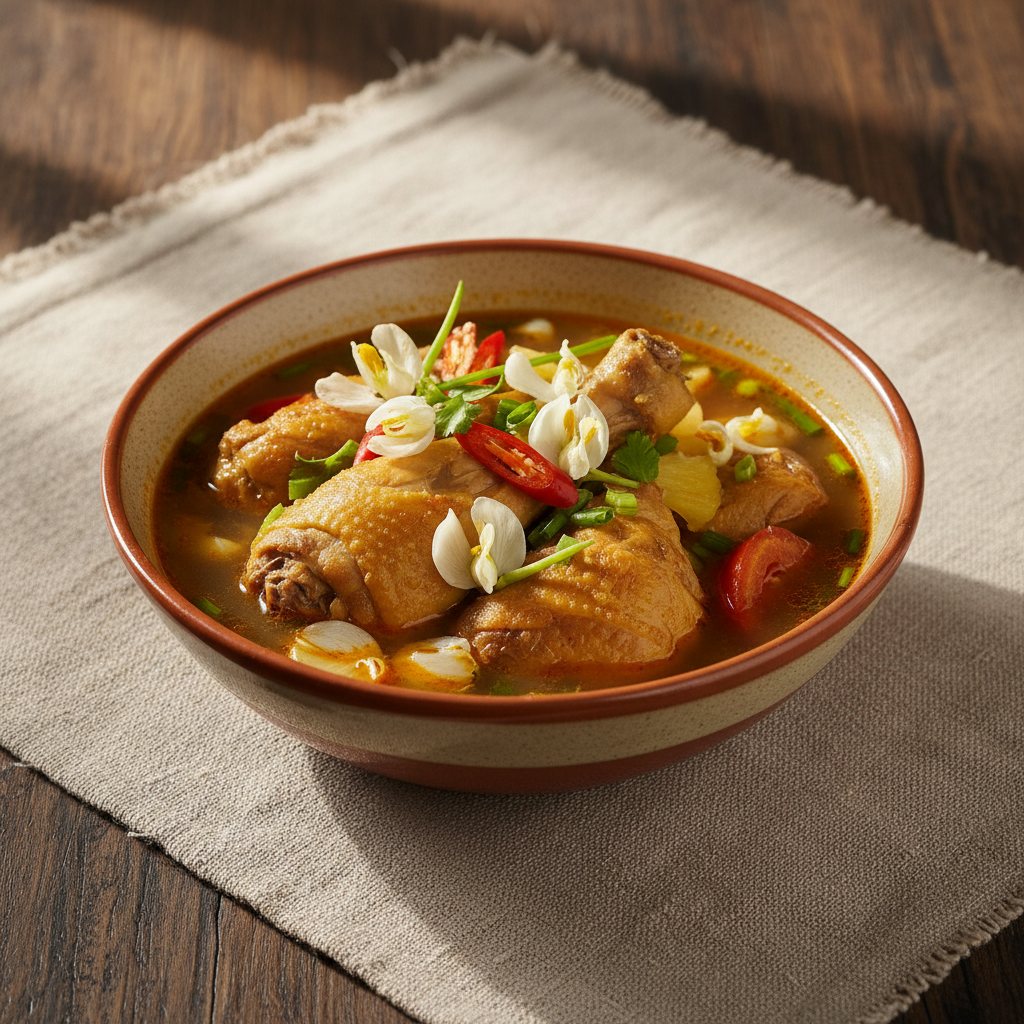 Ảnh món Canh chua gà bông so đũa