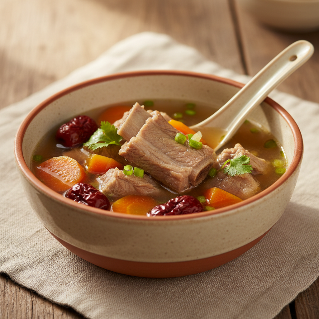 Ảnh món Canh sườn non táo đỏ
