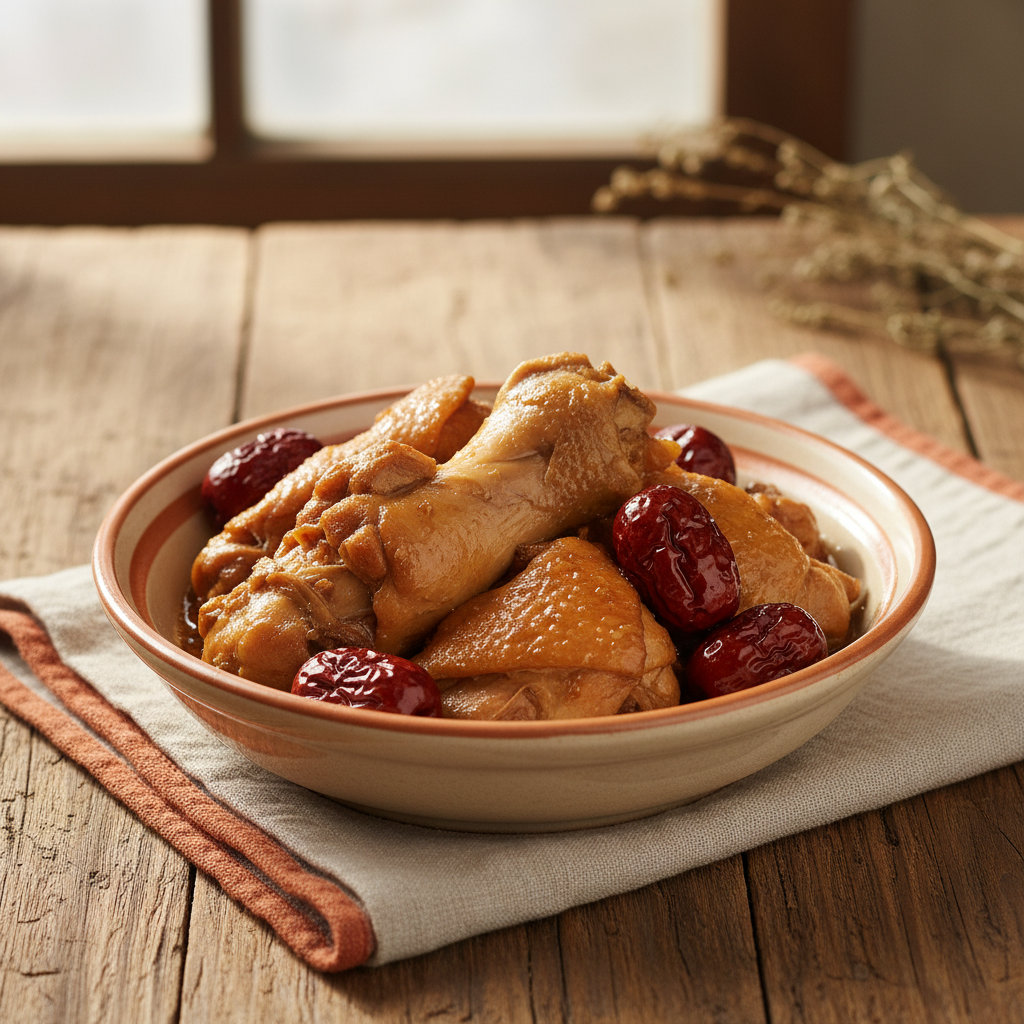 Ảnh món Gà om táo đỏ