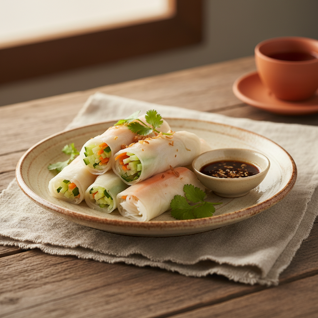 Ảnh món Bánh cuốn lạnh chấm nước tương