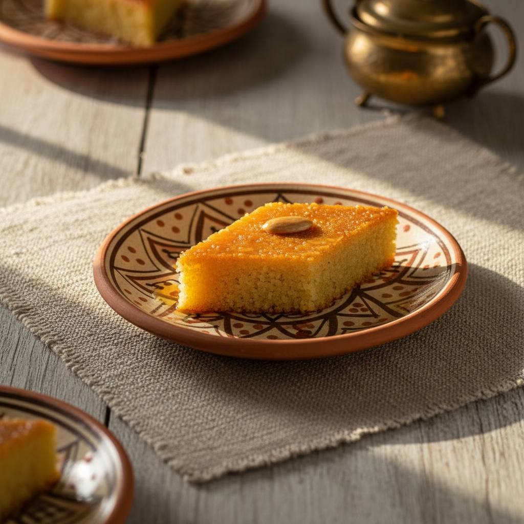 Ảnh món Bánh bột semolina Basbousa