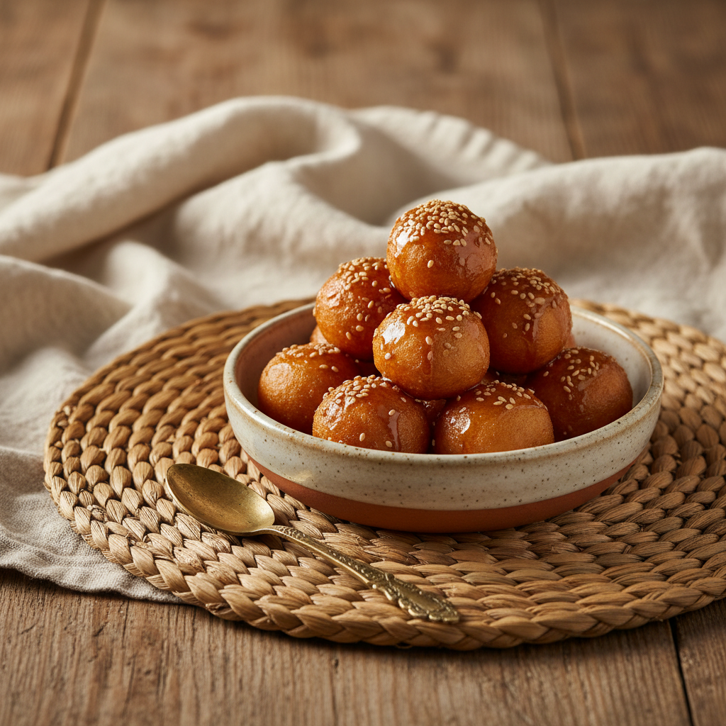 Ảnh món Bánh rán mật Luqaimat