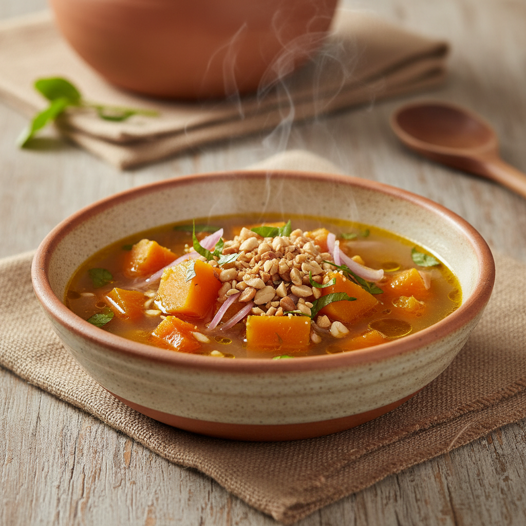 Ảnh món Canh bí đỏ đậu phộng