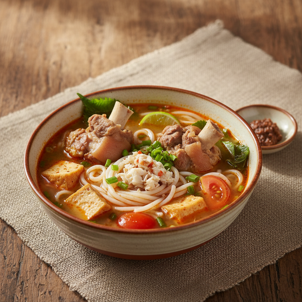 Ảnh món Bún riêu cua xí quách