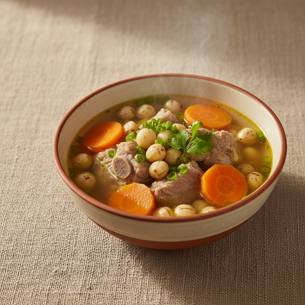 Ảnh món Canh sườn hạt sen