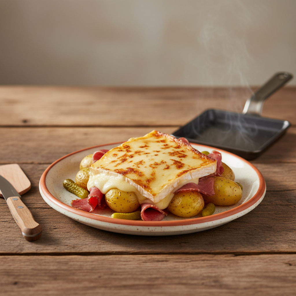 Ảnh món Phô mai Raclette nướng chảy