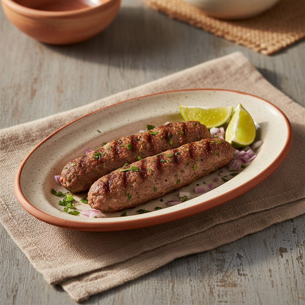Ảnh món Xiên chả bò cừu nướng Kofta kebab Ai Cập