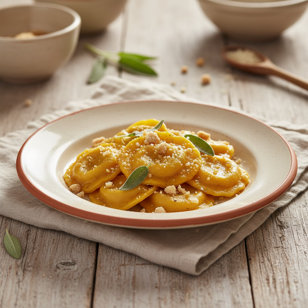 Ảnh món Bánh gối bí đỏ Mantova Tortelli di zucca
