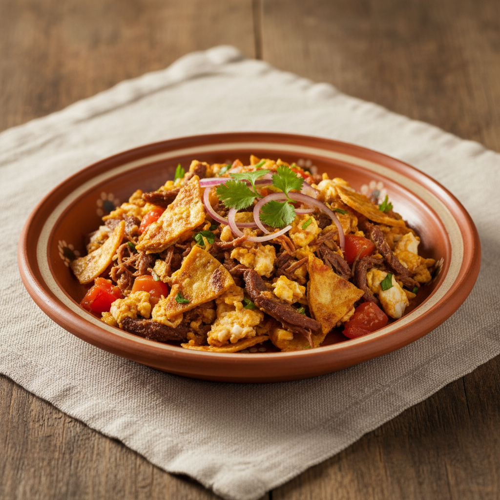 Ảnh món Bò khô xào trứng Machacado con huevo