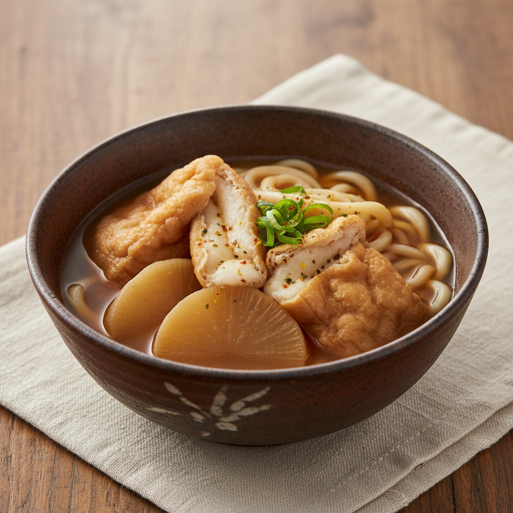 Ảnh món Túi đậu phụ nhồi mochi trong nồi oden Kinchaku