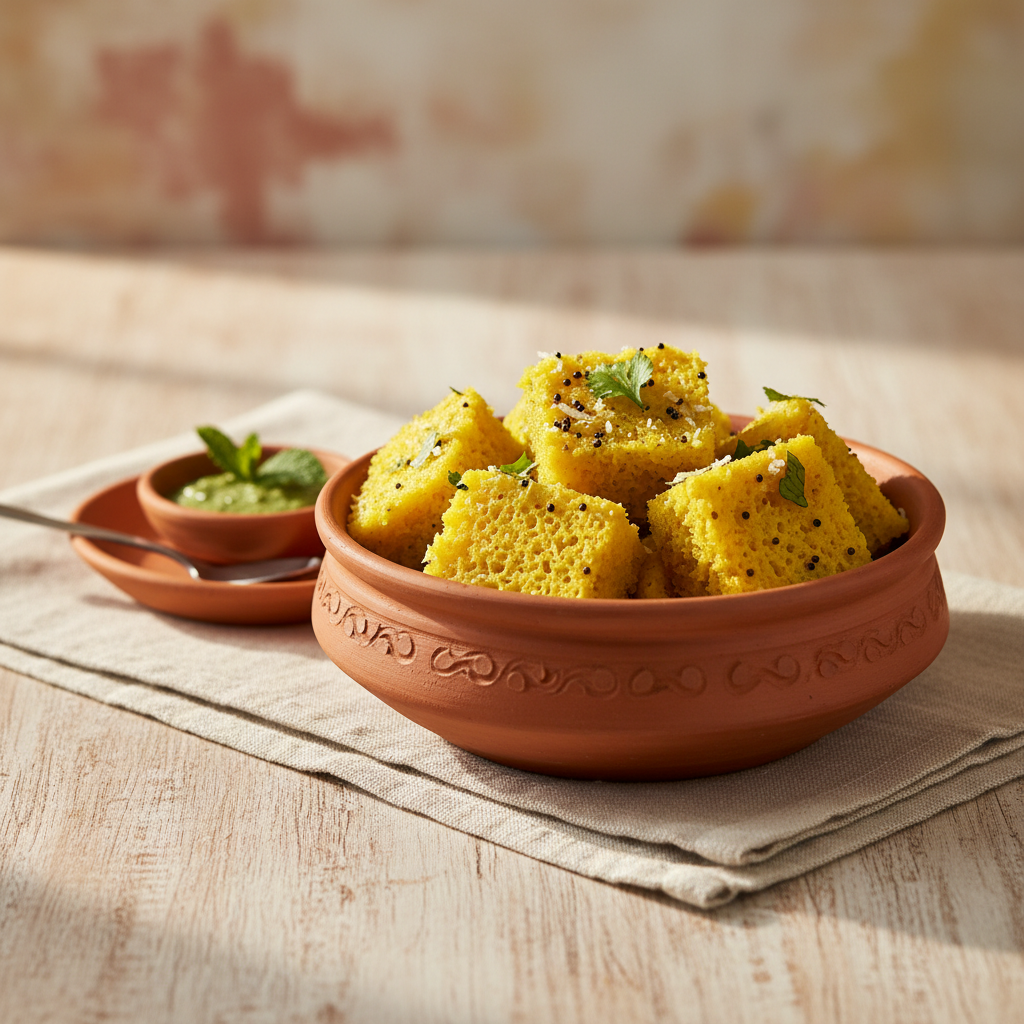 Ảnh món Bánh bột đậu gà hấp Dhokla