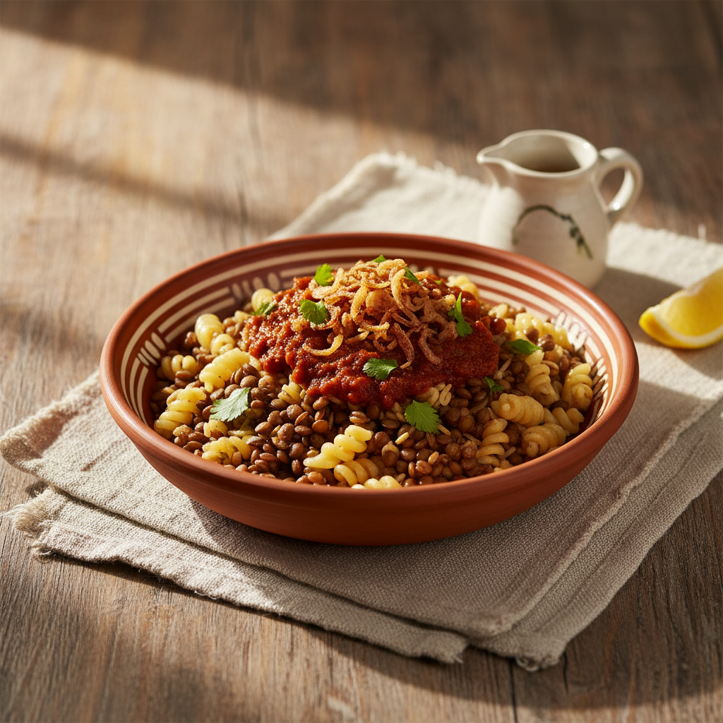 Ảnh món Cơm đậu lăng nui kiểu Alexandria Koshari