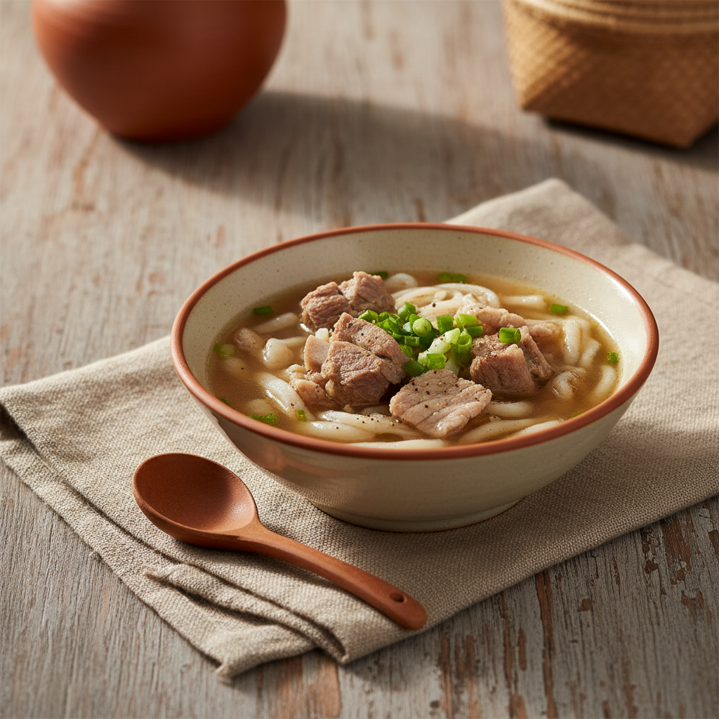 Ảnh món Canh bánh bột gạo cắt tay Khao poep