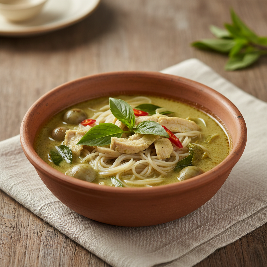 Ảnh món Bún chan cà ri xanh Khanom chin kaeng khiao wan