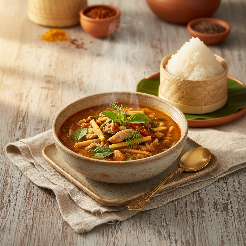 Ảnh món Canh gà lá lốt rau rừng Chiang Mai
