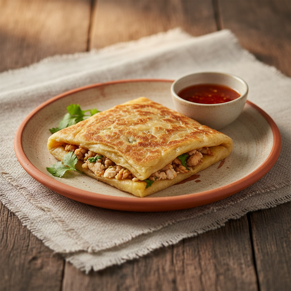 Ảnh món Bánh roti nhân thịt cà ri kiểu Hồi giáo Thái