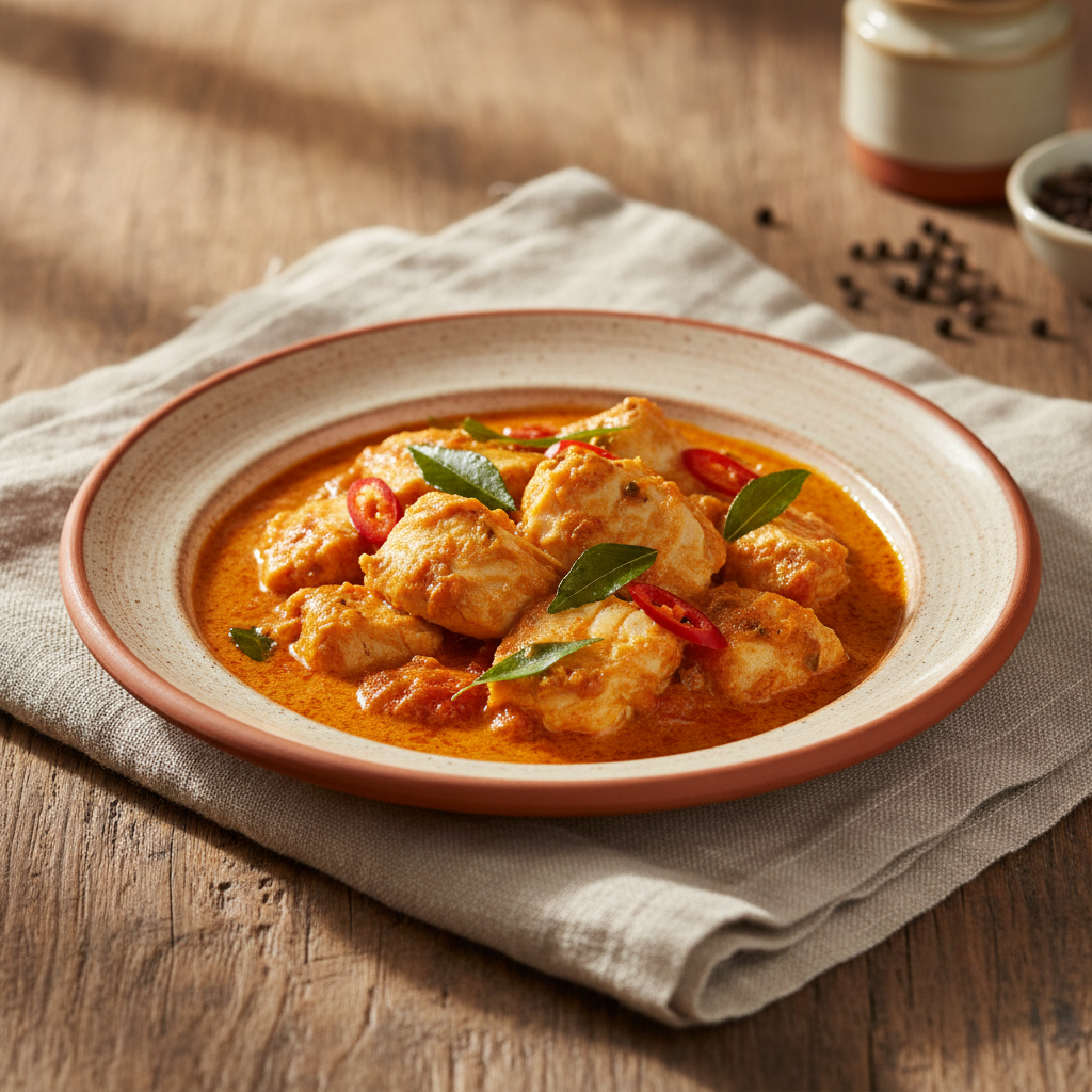 Ảnh món Cá om cà chua giấm kiểu Anh Ấn Fish molee