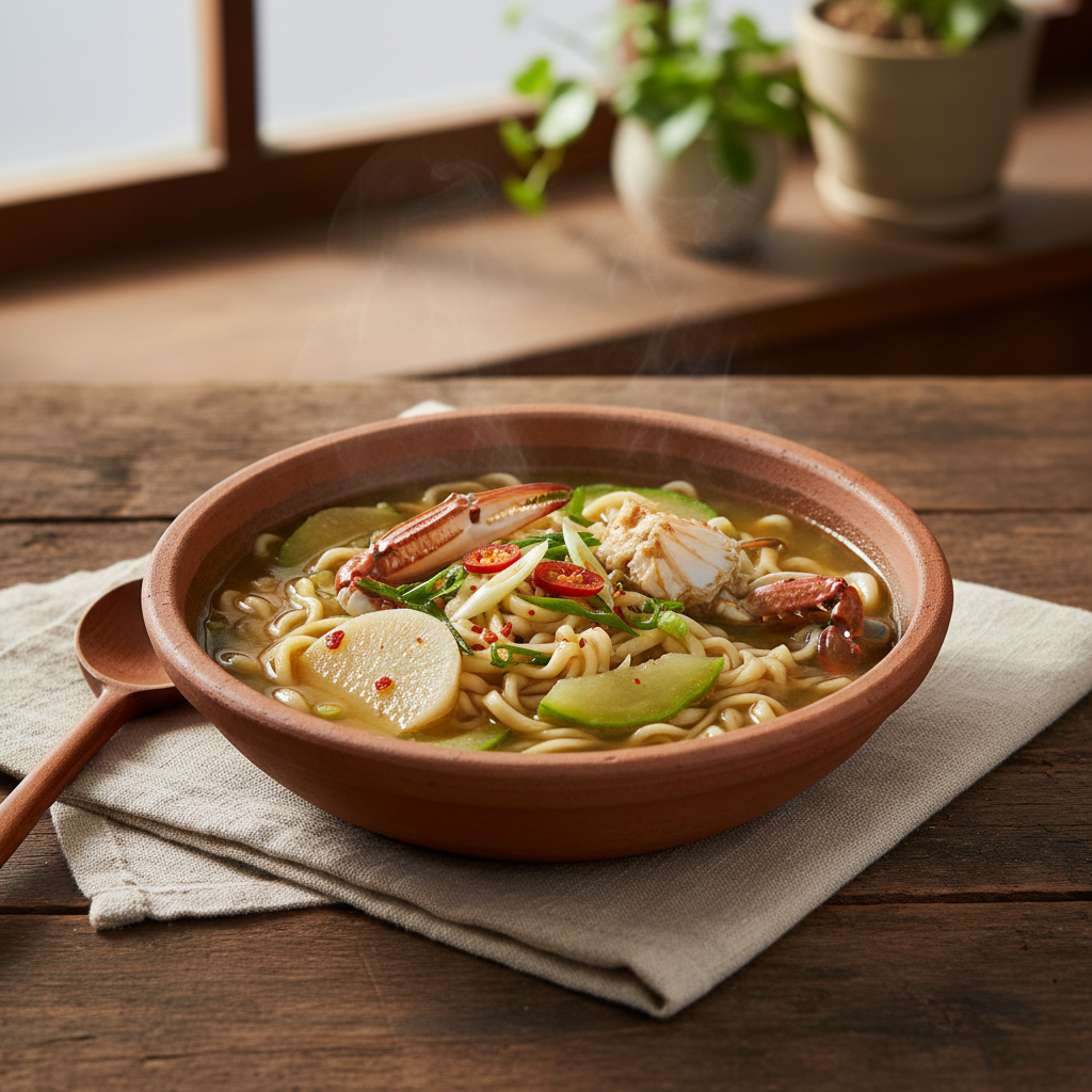 Ảnh món Canh cua xanh cay Kkotge tang