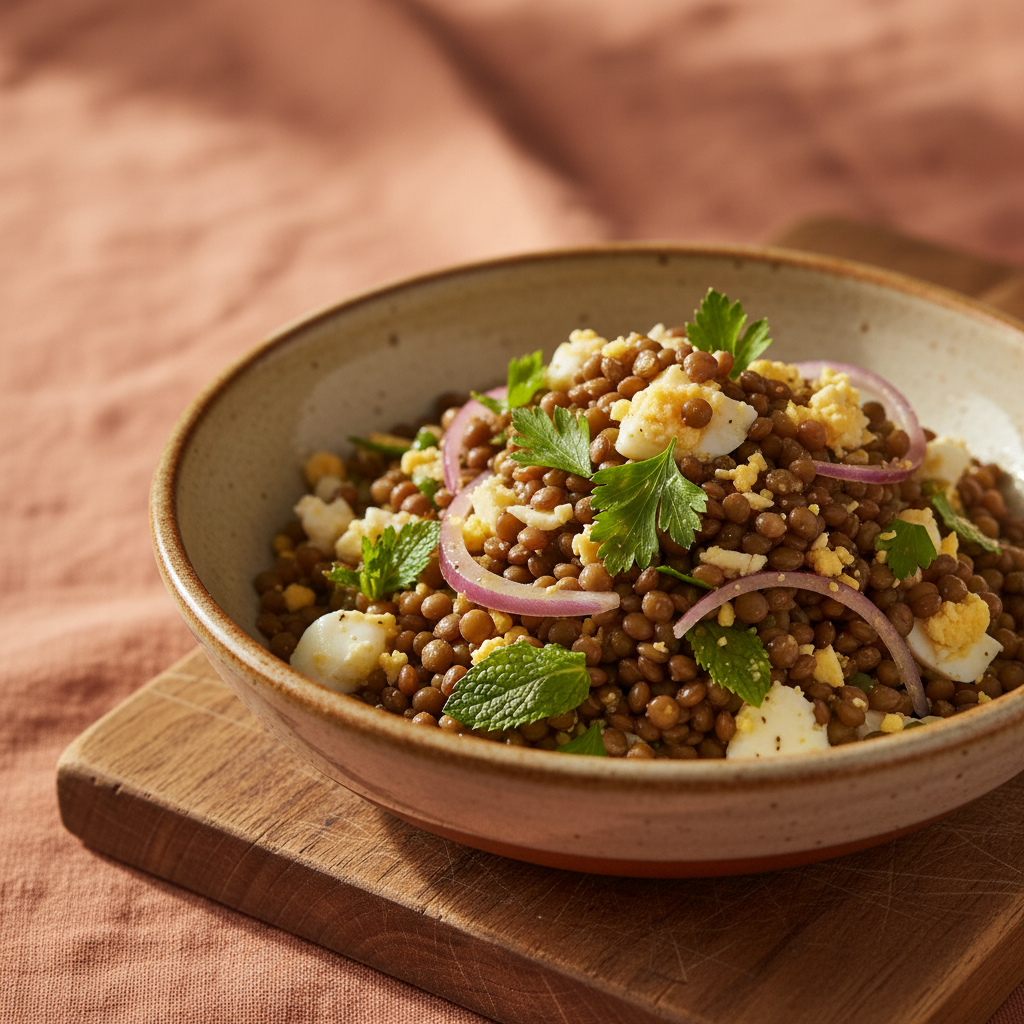 Ảnh món Salad đậu lăng Puy trộn dầu giấm