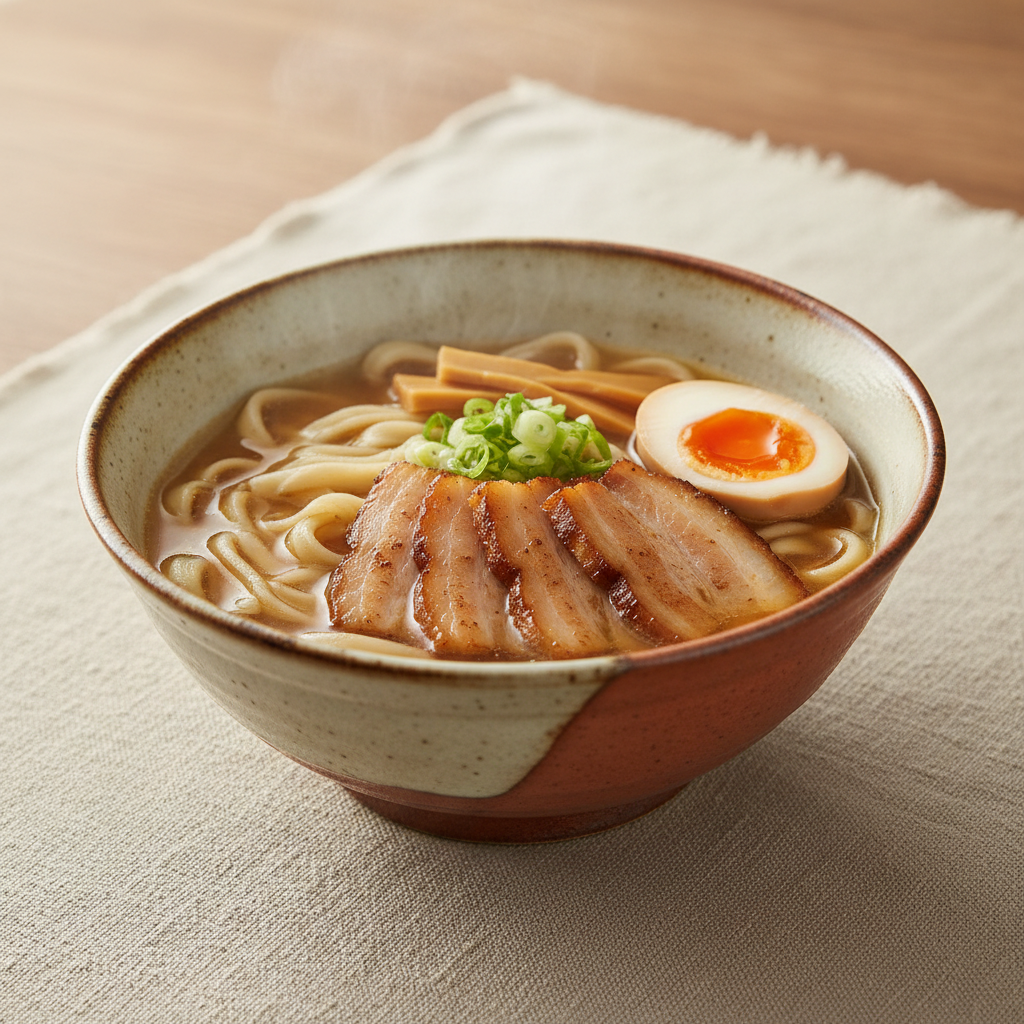 Ảnh món Mì ramen sợi dẹt Kitakata