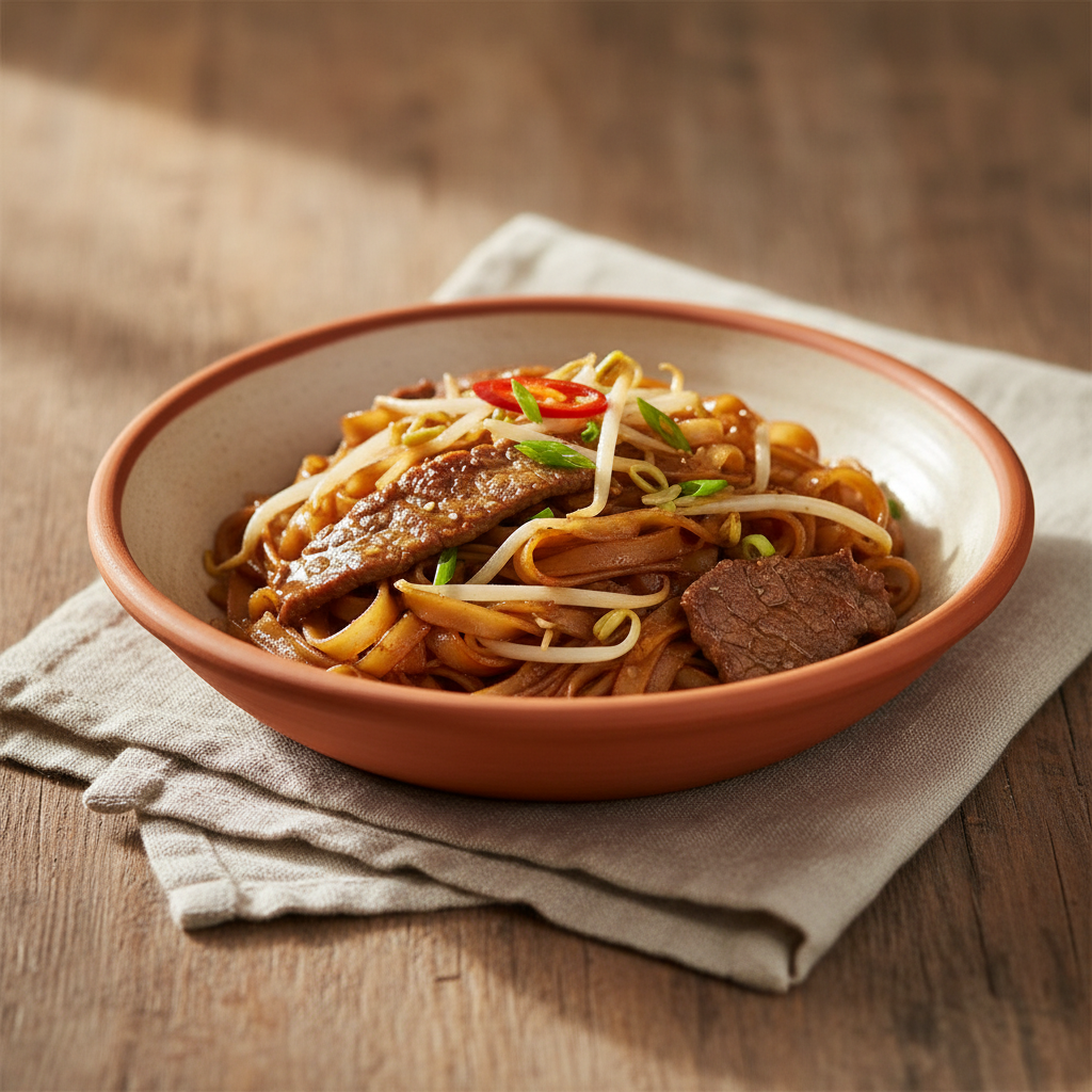 Ảnh món Bánh phở xào thịt bò Beef chow fun