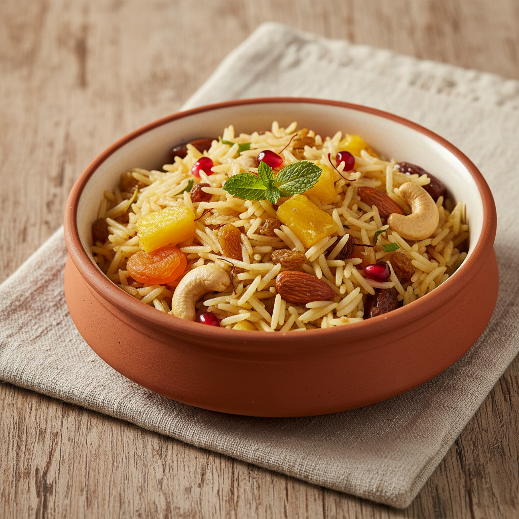 Ảnh món Cơm trái cây hạt kiểu Kashmir Pulao