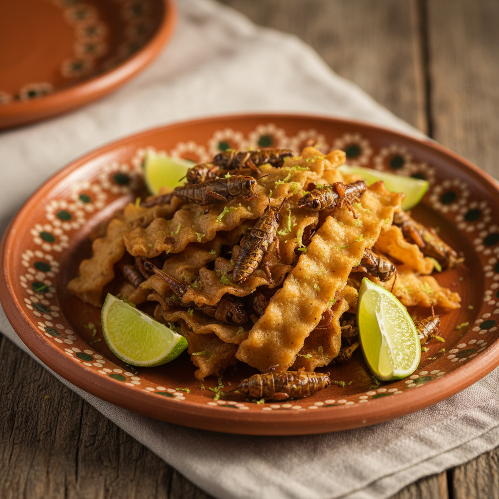 Ảnh món Taco cào cào rang Tacos de chapulines