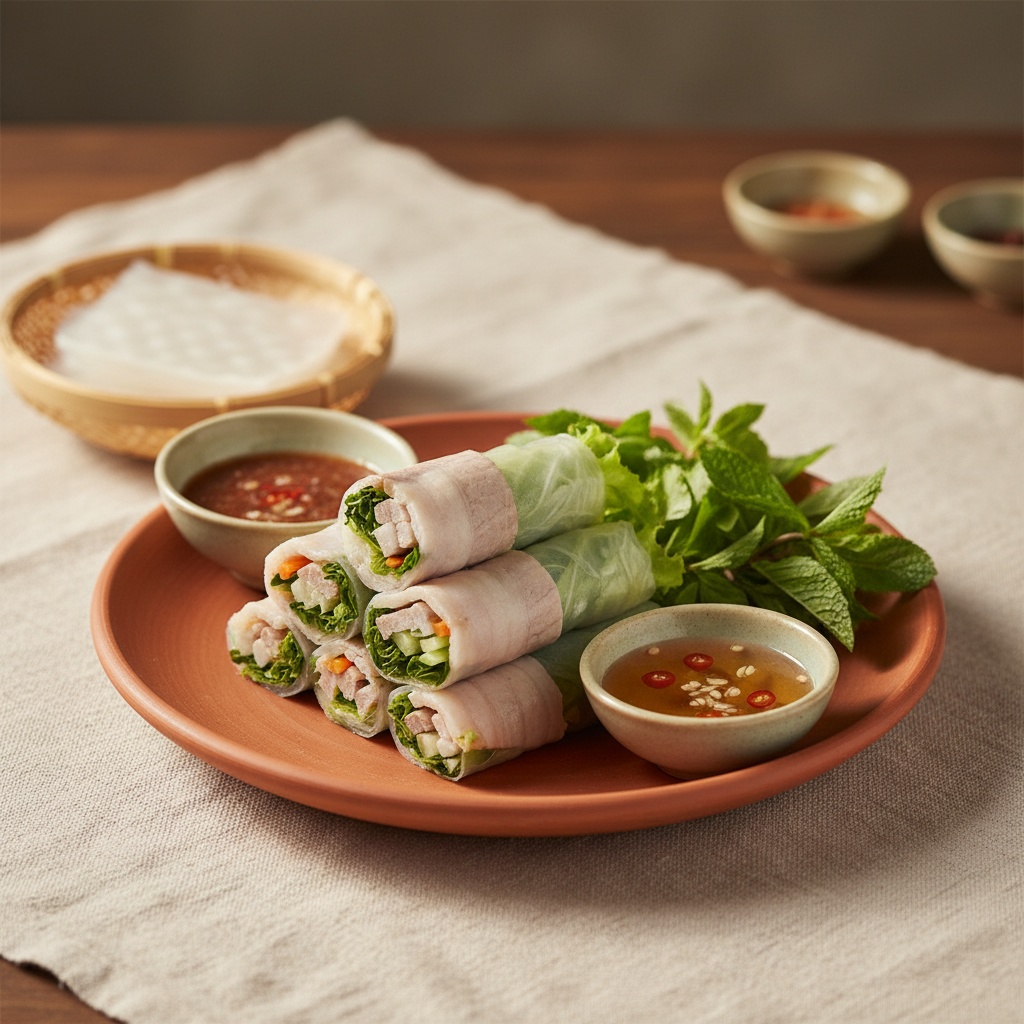 Ảnh món Bánh tráng cuốn thịt heo
