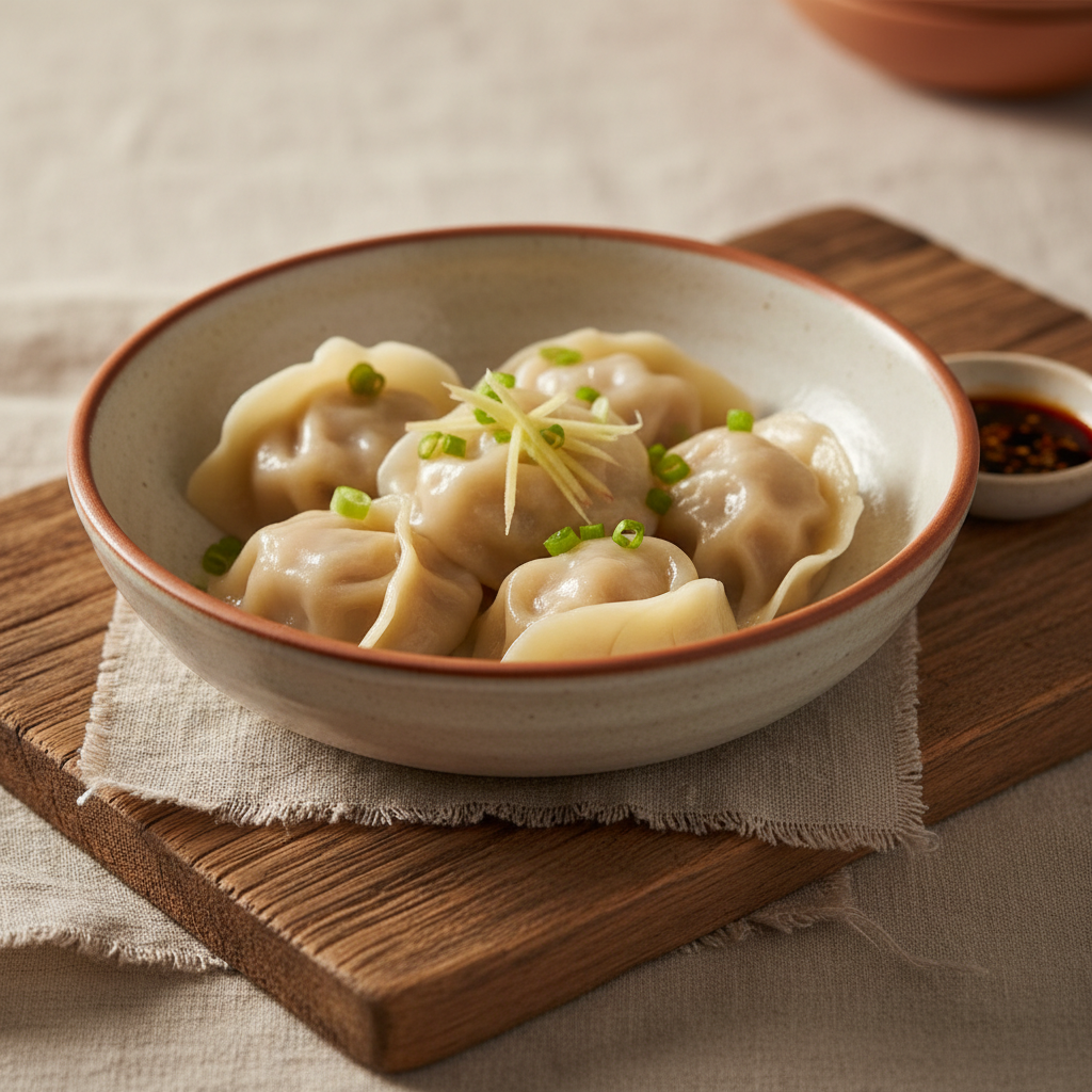 Ảnh món Sủi cảo luộc nhân tam tiên ba lần nước