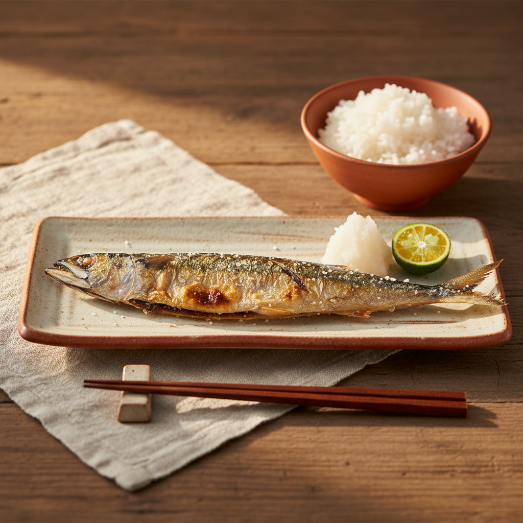Ảnh món Cá thu đao nướng muối Sanma