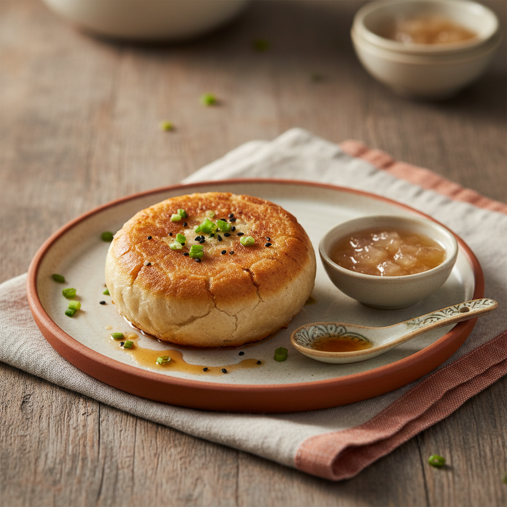 Ảnh món Bánh bao áp chảo nhân canh Sheng jian bao