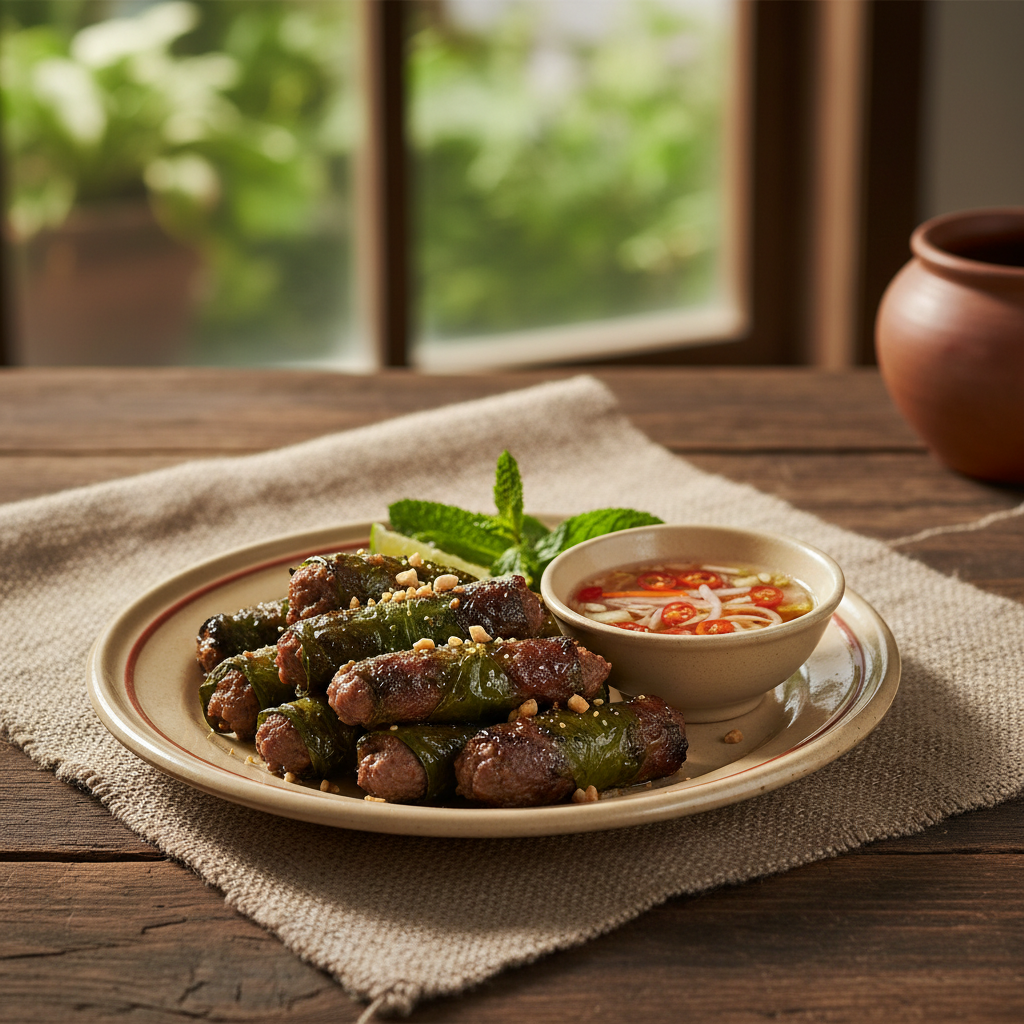 Ảnh món Bò nướng lá lốt