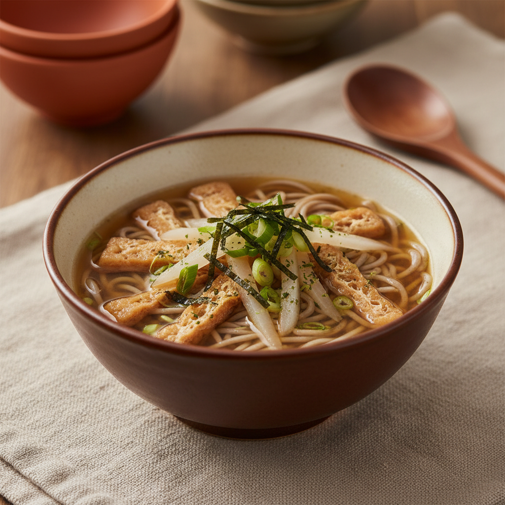 Ảnh món Mì soba đậu phụ chiên Kitsune soba